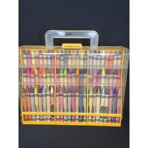 Vintage Crayola 72 Color Crayon With Case,  #E1C4EB, Mostly Unused. Missing One.